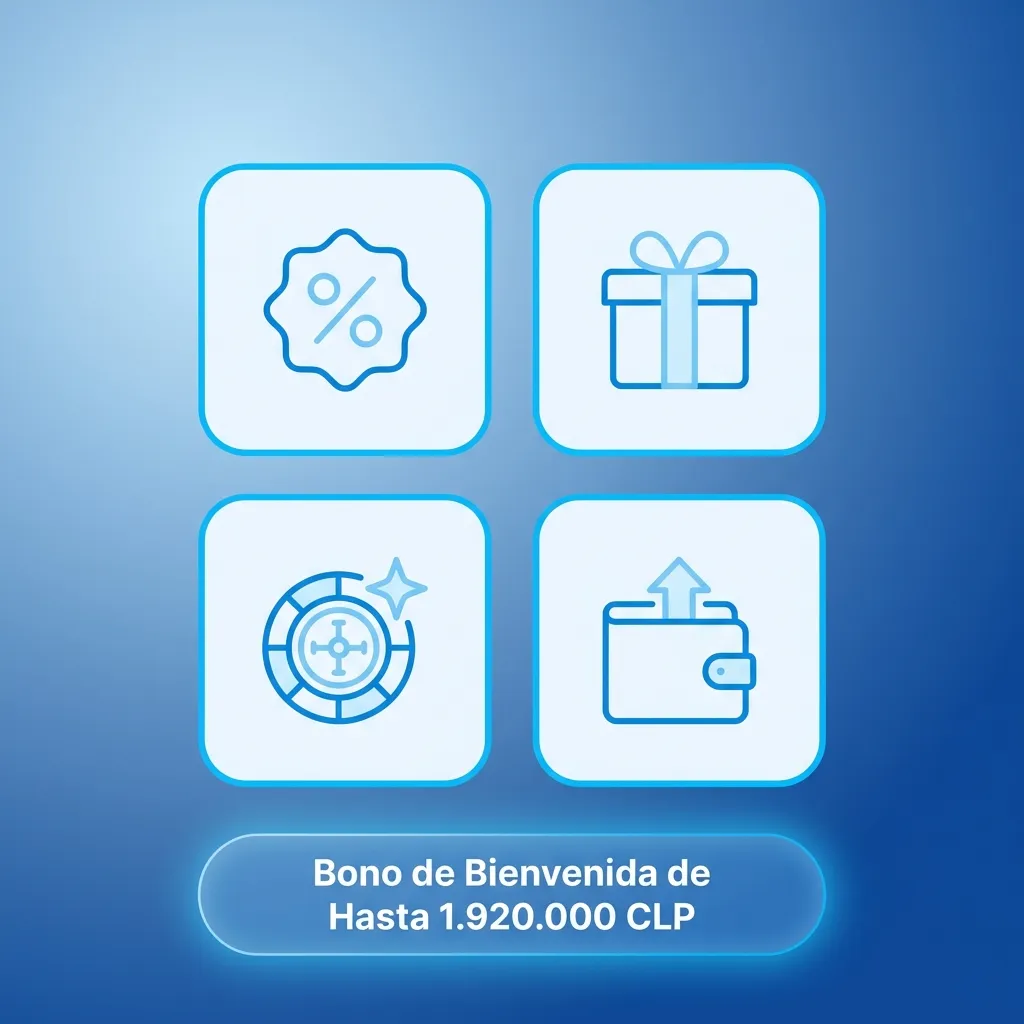 Four-tier welcome bonus package offering up to 1,920,000 CLP with increasing match percentages and free spins across deposits.