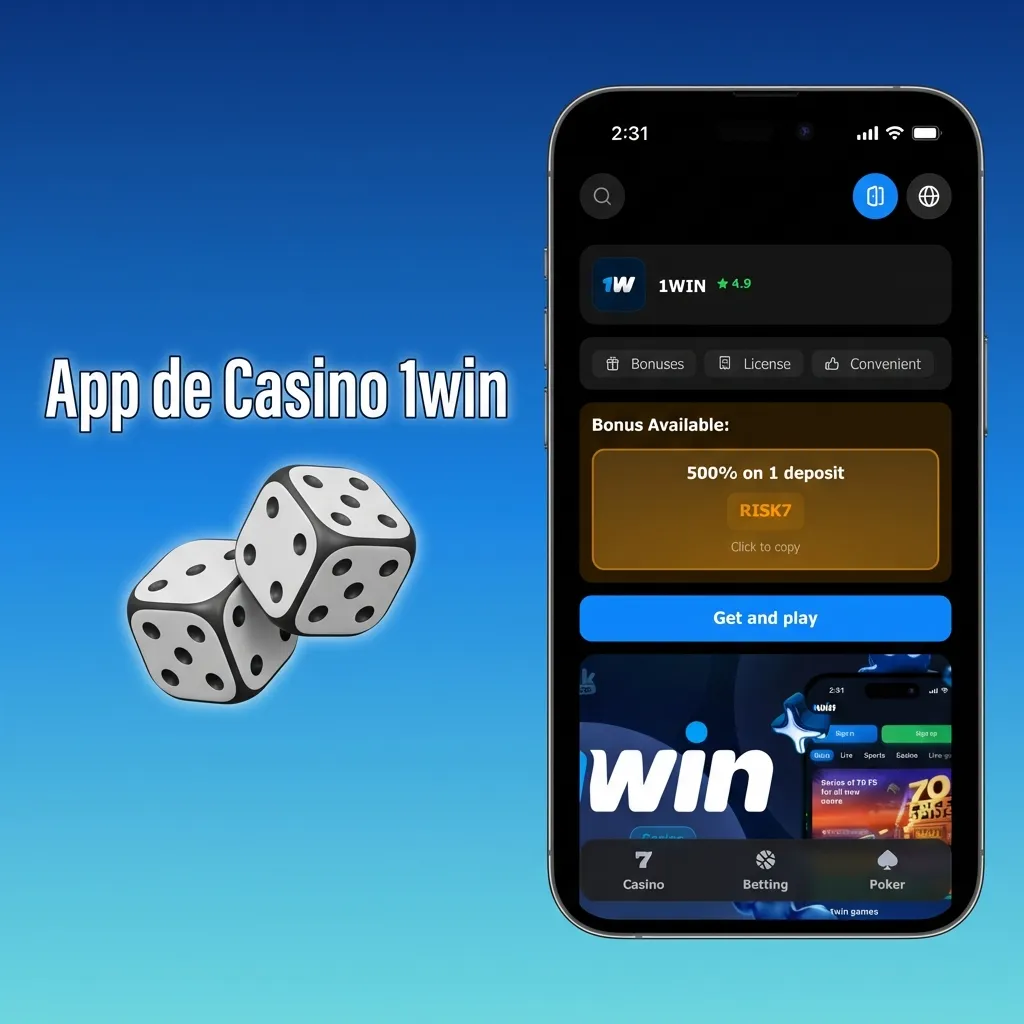 App 1win muestra variedad de juegos de casino incluyendo slots, mesas en vivo y opciones de apuestas deportivas integradas