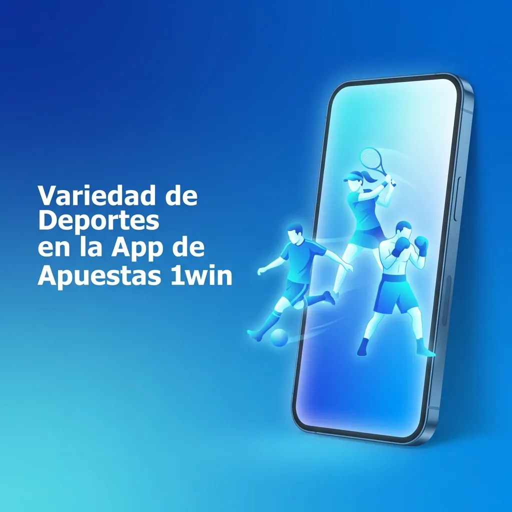 Pantalla de la app 1win mostrando múltiples deportes disponibles para apuestas en vivo y prematch con cuotas competitivas